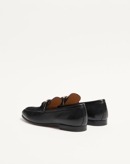 Valentino Garavani - Vlogo Signature Loafer Aus Nappaleder - Schwarz - Mann - Loafers Und Drivers